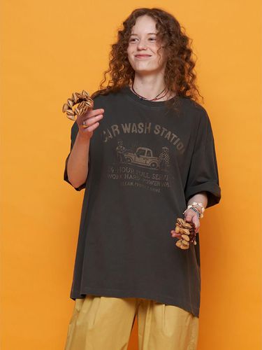 Wash Station Pigment Dyed Oversized T-shirt (M - SAND SOUND - Modalova