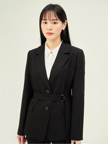 Linen belted single two-button jacket GP9M0JK901 - JJ JIGOTT - Modalova