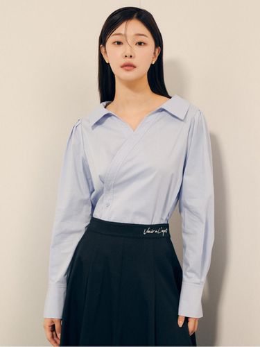 Cotton Slit Collar Wrap Blouse GP8A0BLR21 - JJ JIGOTT - Modalova