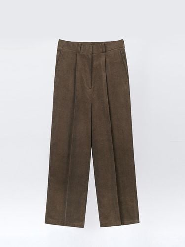 CORDUROY SIDE BANDING PANTS_BROWN - LIEU STUDIOS - Modalova