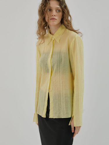 SS Sheer Creased Blouse_yellow - MORCEAU PAR MORCEAU - Modalova