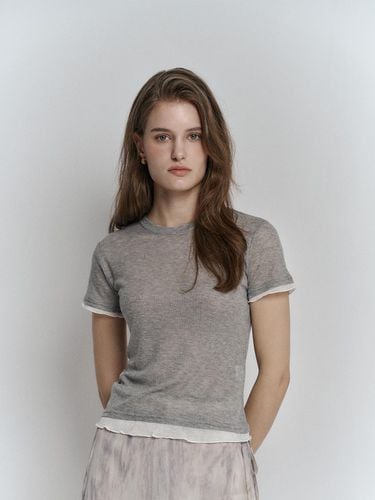 Layered t-shirt_GRAY - Fine O’ Kind - Modalova