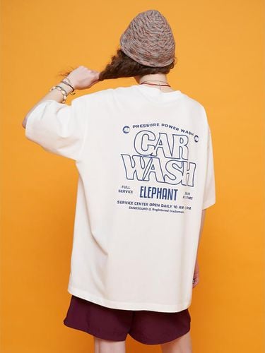 Car Wash Backprint Oversized Fit TShirt (MS4 - SAND SOUND - Modalova