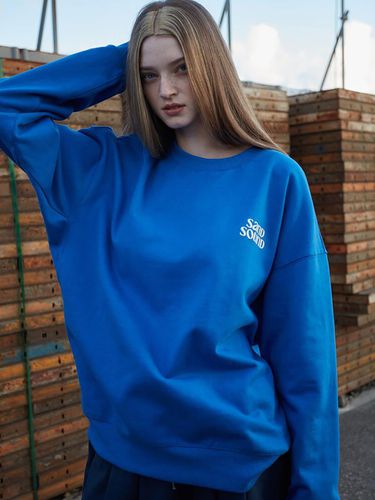 Basic Logo Sweatshirt - Blue - SAND SOUND - Modalova