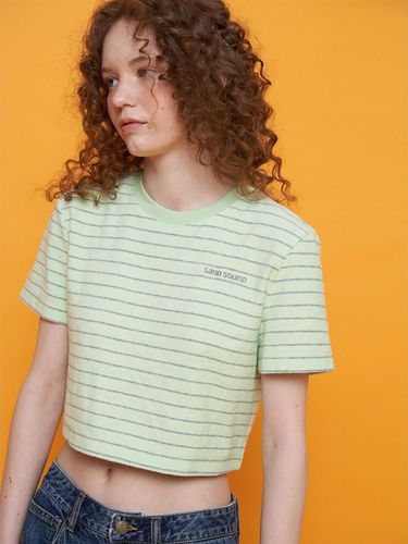 Stripe Terry Crop TShirt Apple (MS4442W39K) - SAND SOUND - Modalova