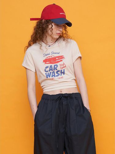 Car Wash Crop TShirt (MS4542W510) - SAND SOUND - Modalova