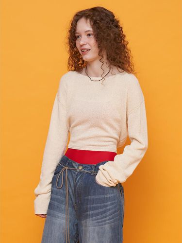 Back String Crop Pullover (MS4251W090) - SAND SOUND - Modalova