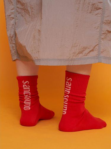 Back Logo Jacquard Socks (MS44KTA926) - SAND SOUND - Modalova