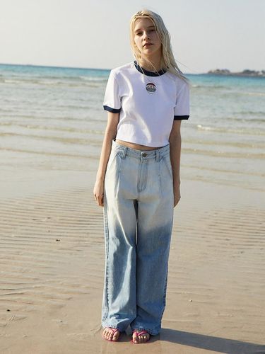 Gradient Denim Pants - Sky Blue - SAND SOUND - Modalova