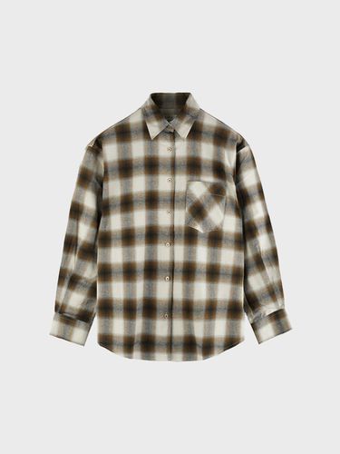 BIG PLAID SHIRT_BROWN - LIEU STUDIOS - Modalova