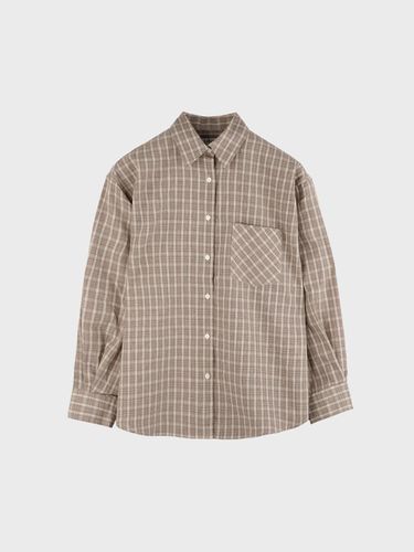 SMALL PLAID SHIRT_BEIGE - LIEU STUDIOS - Modalova