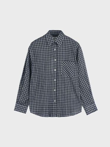 THIN PLAID SHIRT_NAVY - LIEU STUDIOS - Modalova