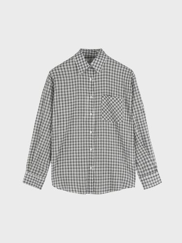 THIN PLAID SHIRT_WHITE - LIEU STUDIOS - Modalova