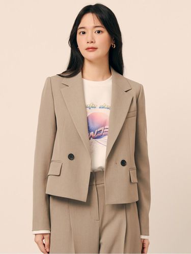 Contrast cuffs double cropped jacket GP9M0JK921 - JJ JIGOTT - Modalova