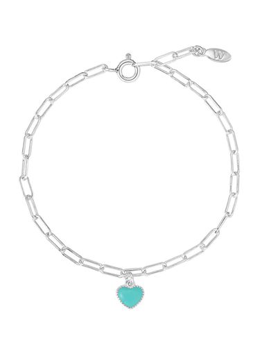 Silver Epoxy Heart Bracelet - WESTISLAND - Modalova