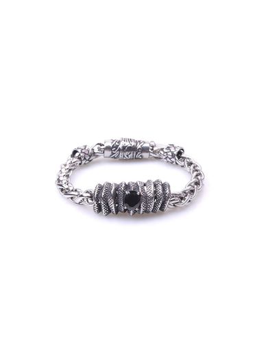 STAINLESS STEEL BRACELET RING CUBIC SSBR02 - CHUBASCO - Modalova