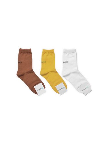 LETTERING SOCKS CLS White Mustard Camel - CHUBASCO - Modalova