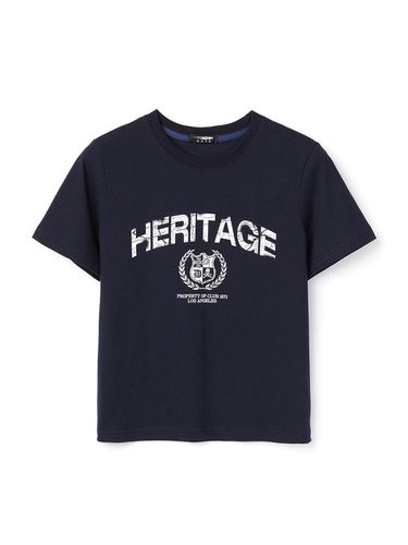 Heritage Crop T-Shirt Navy - DNSR - Modalova