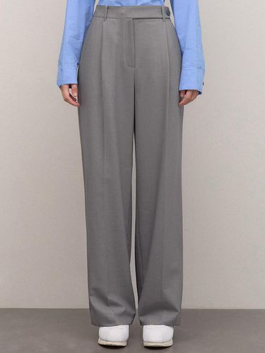 Button Point One Tuck Wide Pants_AWWSLO3101010 - SISTINA - Modalova