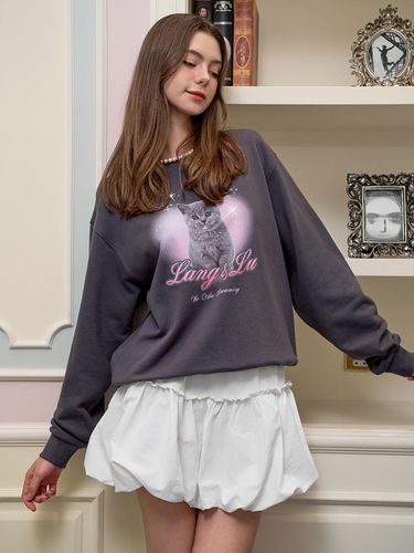 Exclusive] SWEETY Sweatshirt_CHARCOAL - Lang&Lu - Modalova