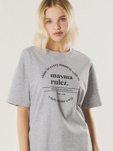 Circle symbol cool cotton T-shirt _Melange Gray - Masmarulez - Modalova