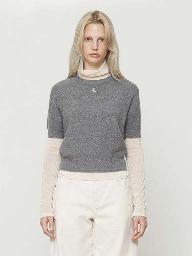 Wool Cashmere Short-Sleeved Round Knitwear - Current - Modalova