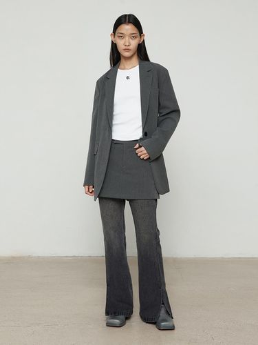 Chaintwill Slightly bootcut slit denim [Gray] - Current - Modalova