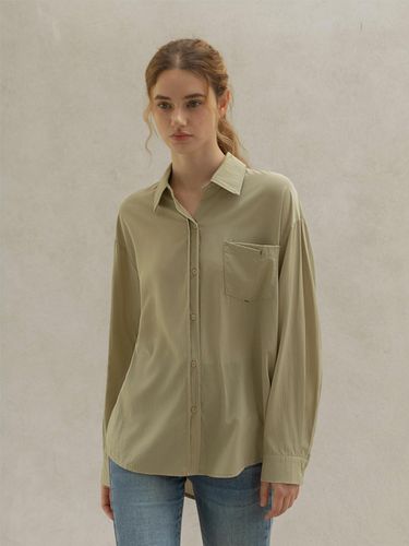 POCKET STITCH SILKY BLOUSE (BEIGE) - NONANDNON - Modalova