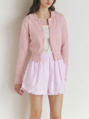 Prill trimming stripe shorts_Pink Stripe - MANNON - Modalova