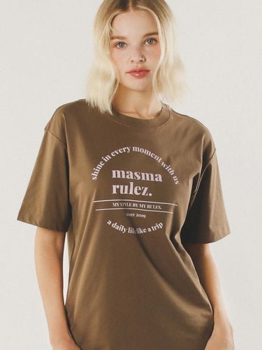 Circle symbol cool cotton T-shirt _Brown - Masmarulez - Modalova