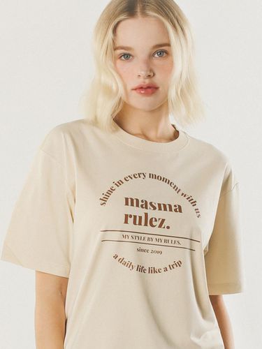 Circle symbol cool cotton T-shirt _Beige - Masmarulez - Modalova