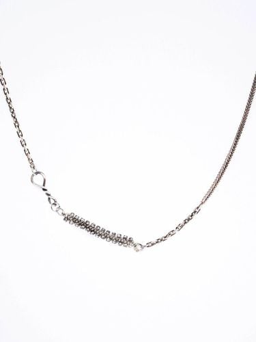 HR 380N_Silver Fabric Necklace - HARANG - Modalova