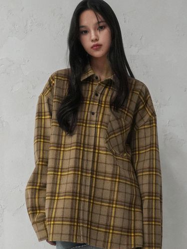 Jerry Plaid Shirt CAMEL - AVANDRESS - Modalova