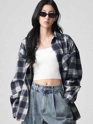 Peter Plaid Shirt NAVY - AVANDRESS - Modalova