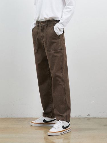 DENIM WORK WEAR WIDE PANTS BROWN - RYUL + WAI: - Modalova