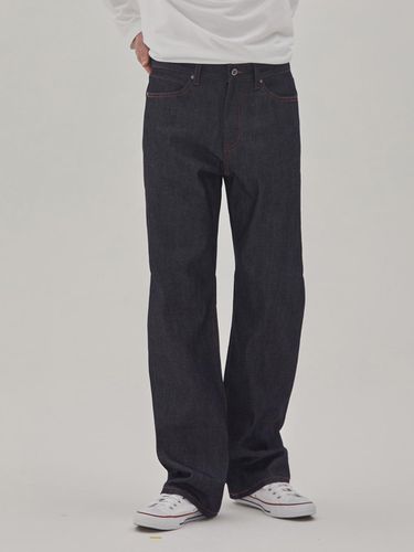 DENIM RAW RED TAP SELVEDGE PANTS - RYUL + WAI: - Modalova