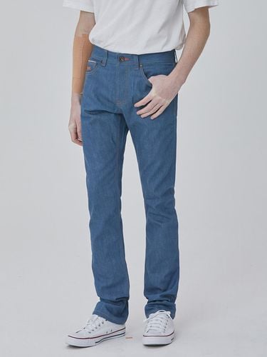 DENIM COLORED SELVEDGE PANTS BLUE - RYUL + WAI: - Modalova