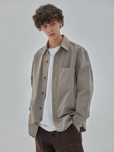 DENIM GARMENT POCKET SHIRTS BEIGE - RYUL + WAI: - Modalova