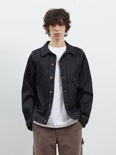 DENIM RAW SELVEDGE ONE POCKET JACKET - RYUL + WAI: - Modalova