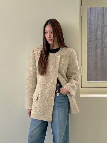 Unbalance Short Coat_Beige - RRACE - Modalova