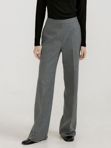 WOOL STRIPE TROUSER_LIGHT GRAY - octette - Modalova