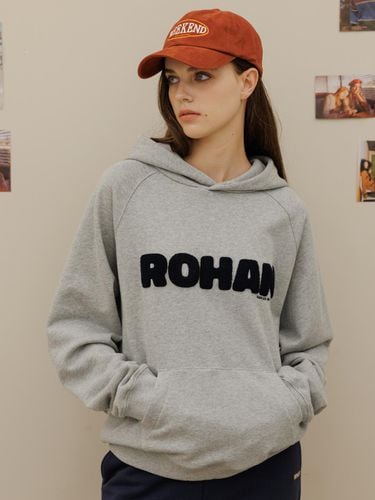 Buckle lettering hoodie_Gray - Charles de Rohan - Modalova