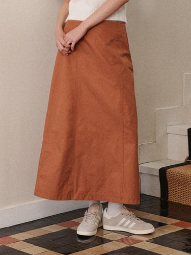 Cutting line slit long skirt-Brown - ODER - Modalova