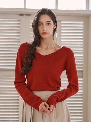 Cashwool two-way pullover-red - ODER - Modalova