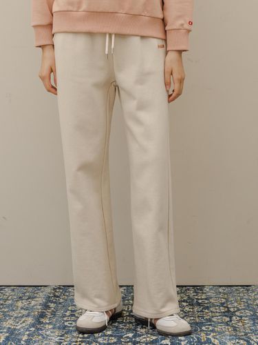 Basic straight sweat pants_Light Beige - Charles de Rohan - Modalova