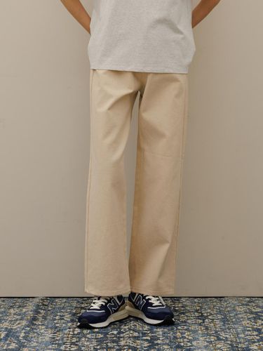 Rohan semi wide cotton pants_Beige - Charles de Rohan - Modalova