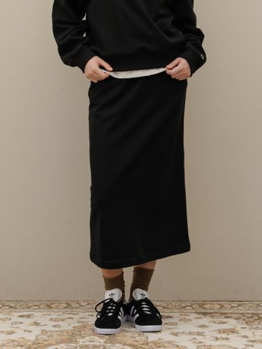 String banding cotton Long skirt_Black - Charles de Rohan - Modalova