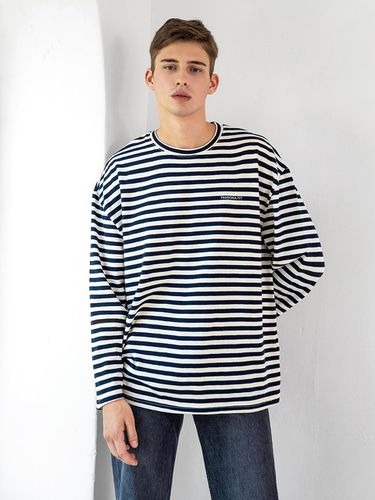 Men Stripe T-Shirt Navy - PANDORAFIT - Modalova