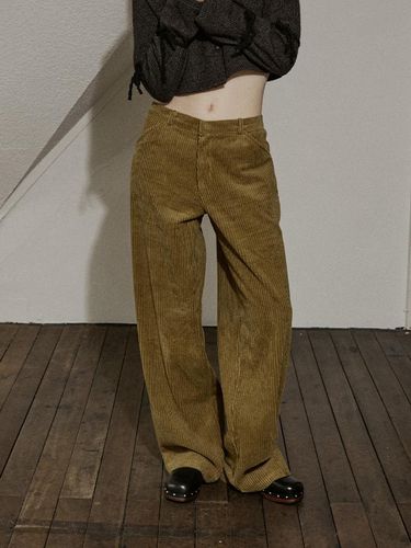 B. WIDE CORDURROY PANTS - GREEN - DEARSTALKER - Modalova