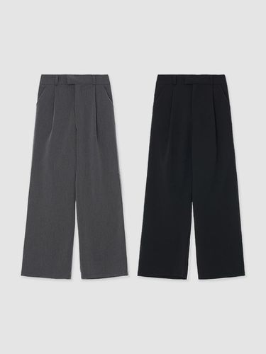 D. BASIC FONT WIDE SLACKS - 2 COLOR - DEARSTALKER - Modalova